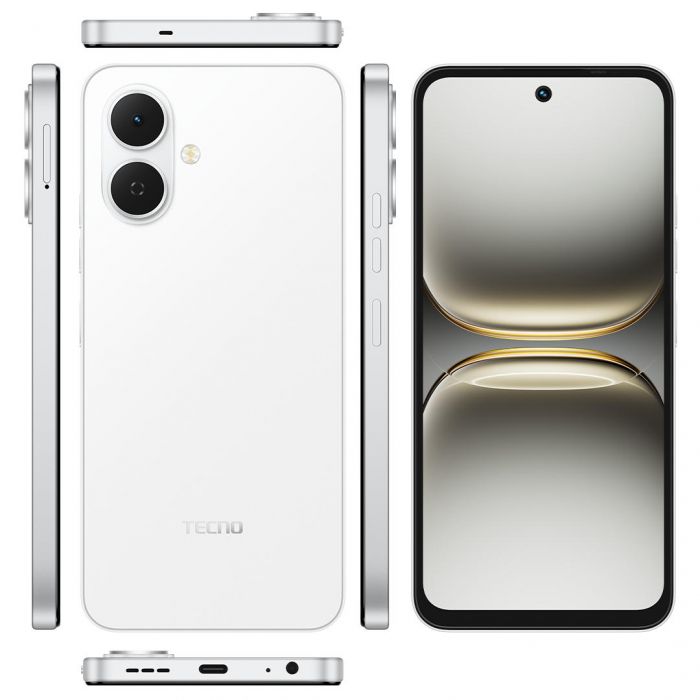 Смартфон TECNO Spark Go 2 (KM4) 6.67" 3/64ГБ, 2SIM, 5000мА•год, Veil White
