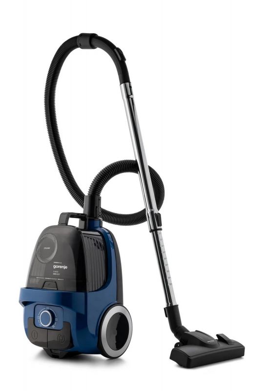 Пилосос Gorenje контейнерний, 850Вт, конт пил -3.3л, HEPA, телескоп трубка, синій
