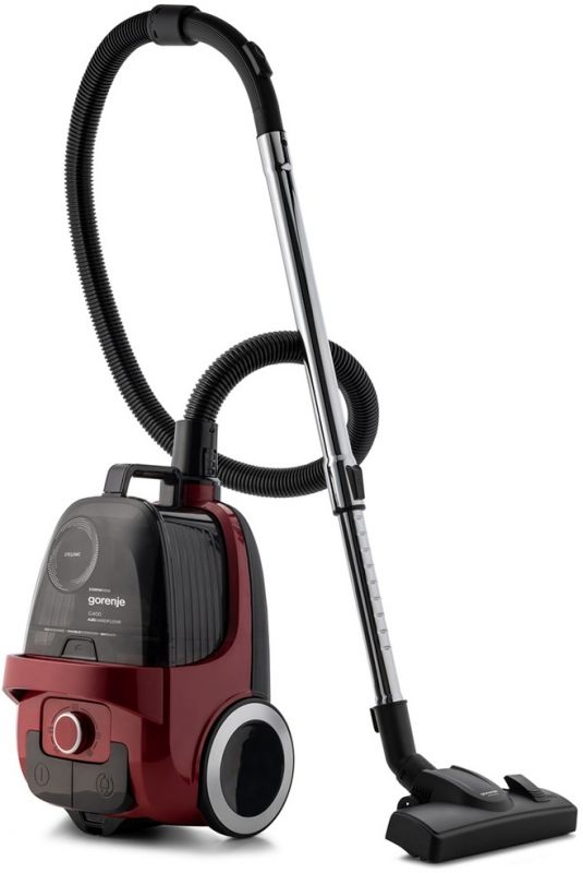 Пилосос Gorenje контейнерний, 800Вт, конт пил -3.3л, HEPA, телескоп трубка, червоний