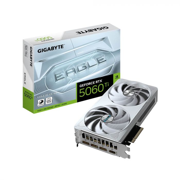 Відеокарта GIGABYTE GeForce RTX 5060 Ti 8GB GDDR7 EAGLE OC ICE