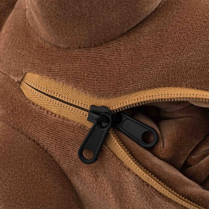 Подушка-трансформер для шиї ARDESTO Travel Сute Dog 30х30см, полістиролові кульки, коричневий