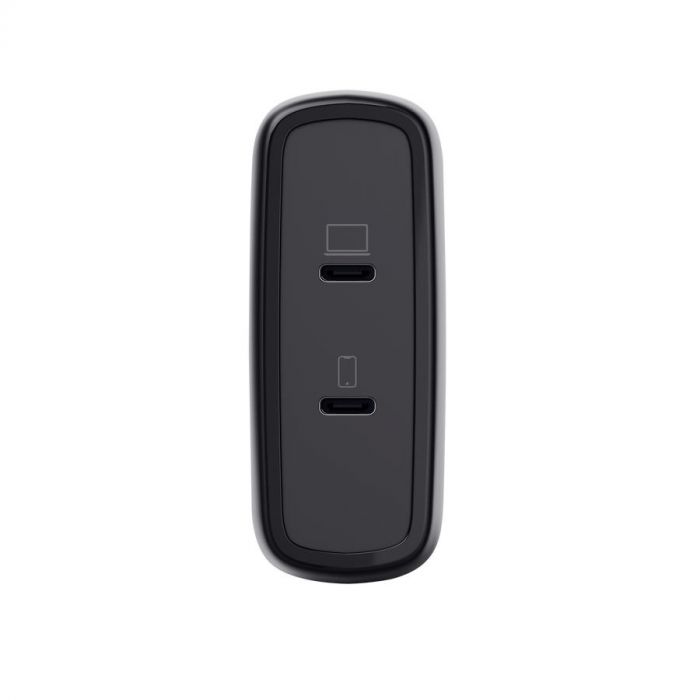 Зарядний пристрій мережевий Trust Maxo 100Вт, GaN, 2xUSB-C ,PD/PPS, чорний