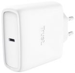 Зарядний пристрій мережевий Trust Maxo 65Вт, GaN, USB-C PD/PPS, білий