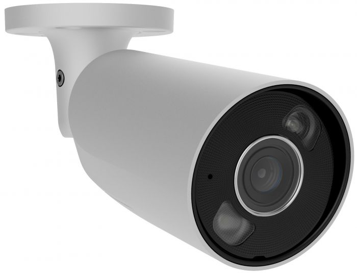 IP-Камера дротова Ajax BulletCam HL white, 8мп, 2.8мм, гібридне підсвічування IR 35м, білий Led 50м, Poe, True WDR, IP 65,  аудіо, кут огляду 100° до 110°, вулична, біла