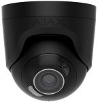 IP-Камера дротова Ajax TurretCam HL black, 8мп, 2.8мм, гібридне підсвічування IR 35м, білий Led 50м, Poe, True WDR, IP 65, ІЧ 35м, аудіо, кут огляду 100° до 110°, купольна, чорна