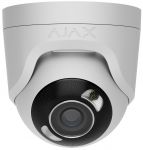 IP-Камера дротова Ajax TurretCam HL white, 8мп, 2.8мм, гібридне підсвічування IR 35м, білий Led 50м, Poe, True WDR, IP 65, ІЧ 35м, аудіо, кут огляду 100° до 110°, купольна, біла