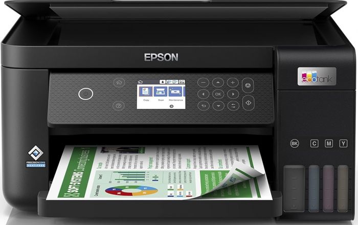 БФП ink color A4 Epson EcoTank L6260 33_20 ppm Duplex USB Ethernet Wi-Fi 4 inks Black Pigment