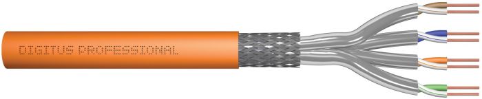 Кабель "вита пара" DIGITUS CAT 7 S-FTP, 500м, AWG 23/1, LSZH, помаранчевий