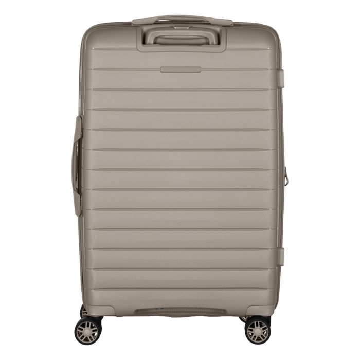 Валіза 2E, Aero, поліпропілен, середня, 63/78 л, TSA, 4 колеса, EXP, сіро-коричневий