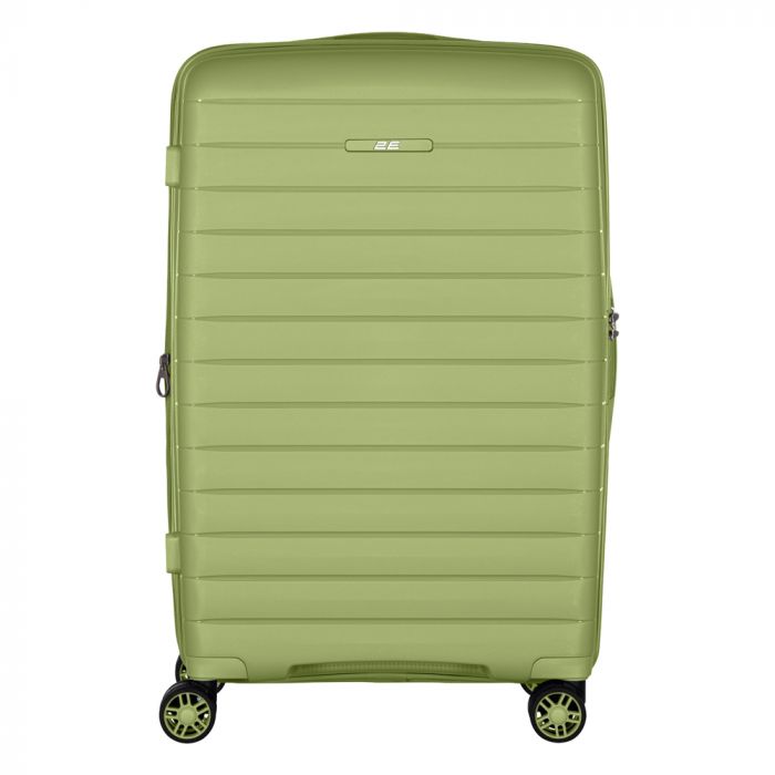 Валіза 2E, Aero, поліпропілен, середня, 63/78 л, TSA, 4 колеса, EXP, оливково-зелений