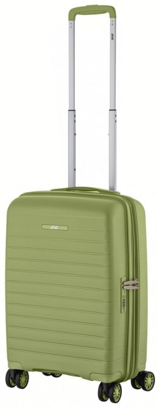 Валіза 2E, Aero, поліпропілен, мала, 35/44 л, TSA, 4 колеса, EXP, оливково-зелений