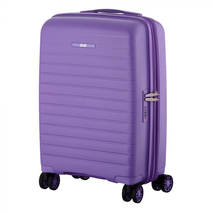 Валіза 2E, Aero, поліпропілен, мала, 35/44 л, TSA, 4 колеса, EXP, лавандовий