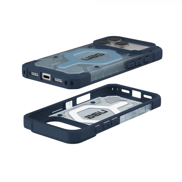 Чохол+ремінець UAG для iPhone 17 Pro, Pathfinder Clear MagSafe Bundle, Blues Lanyard