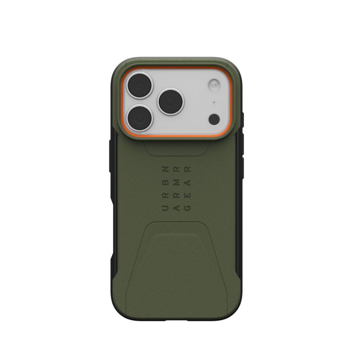 Чохол UAG для iPhone 17 Pro, Civilian MagSafe, Olive/Orange
