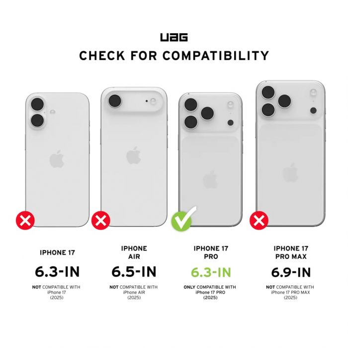 Чохол UAG для iPhone 17 Pro, Essential Armor MagSafe, Ash