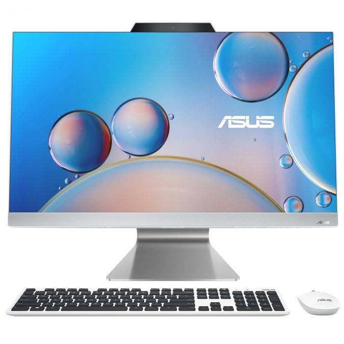 Комп'ютер персональний моноблок ASUS M3702WFAT-WPF0030 27" FHD AG Touch, AMD R5-7520U, 8GB, F1TB, UMA, WiFi, кл+м, Без ОС, білий