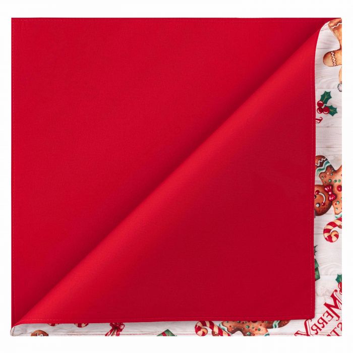 Ранер Ardesto Christmas Gingerbread 33х137см, 100% поліестер, червоний