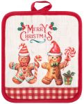 Прихватка Ardesto Christmas Gingerbread 18х20см, 100% поліестер (верх), 100% бавовна (низ), червоний