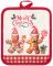 Прихватка Ardesto Christmas Gingerbread 18х20см, 100% поліестер (верх), 100% бавовна (низ), червоний
