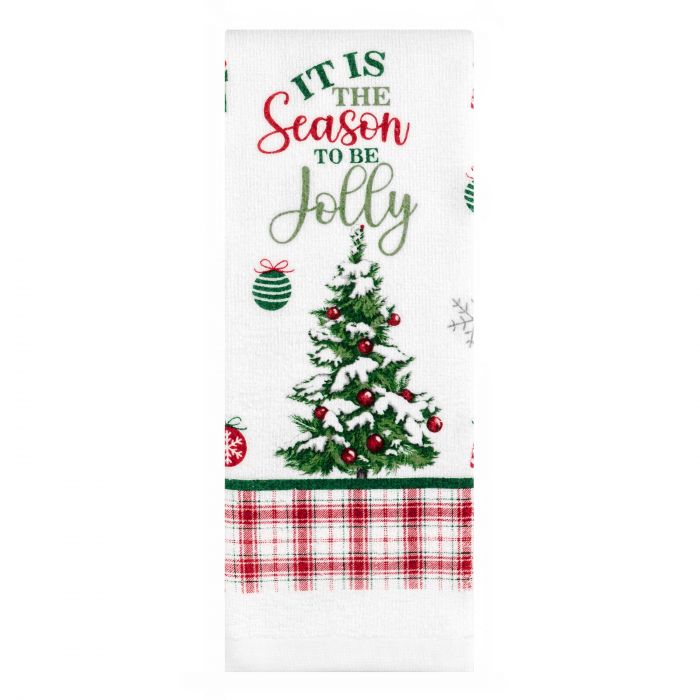 Набір рушничків для кухні Ardesto Christmas Tree 38х63см, 2шт, 100% бавовна, зелений