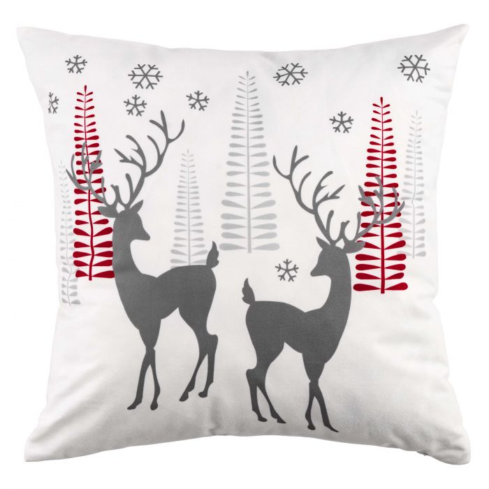 Подушка декор. Ardesto Christmas Deer 45х45см, 100% поліестер, білий