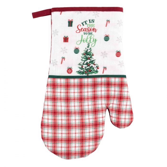 Подарунковий набір для кухні Ardesto Christmas Tree, 3шт, 100% бавовна (рушничок), 100% поліестер (прихватки), зелений