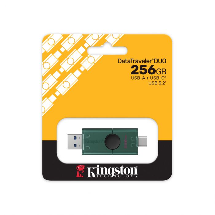 Накопичувач Kingston  256GB USB 3.2 Type-A + Type-C DT DuoG2