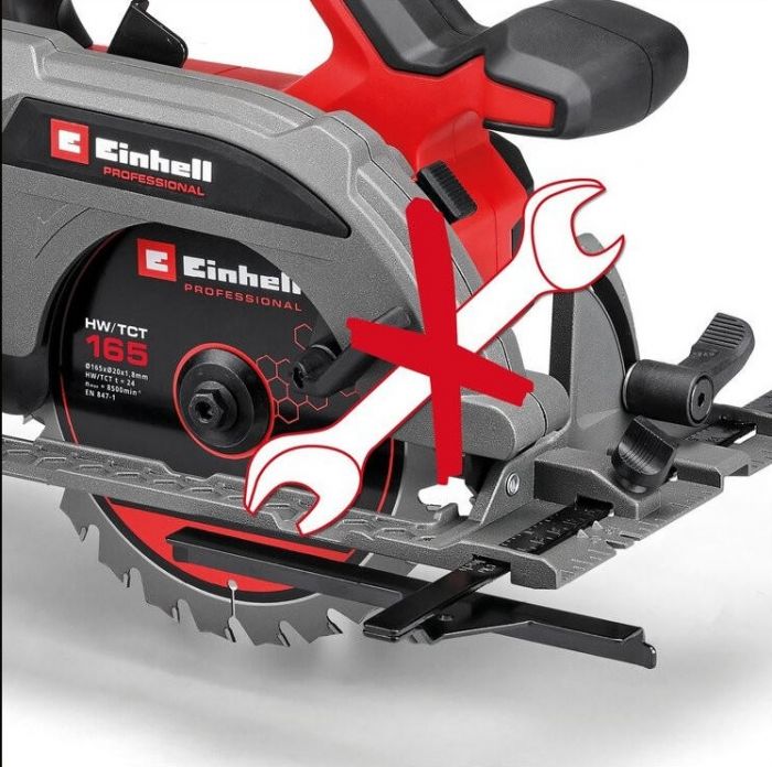 Пила дискова акумуляторна Einhell TP-CS 18/165 Li BL-Solo безщіткова 18В 5000об/хв 165х20мм 2.95кг без АКБ та ЗП