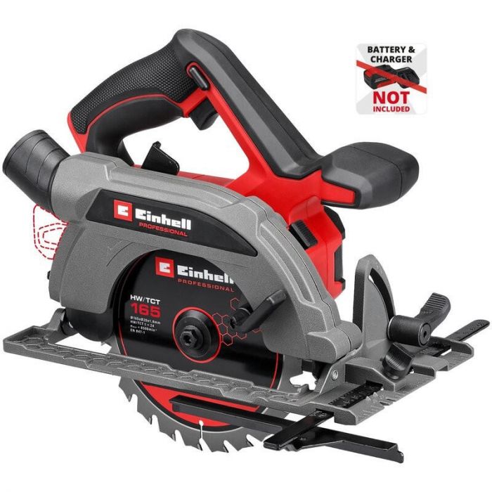 Пила дискова акумуляторна Einhell TP-CS 18/165 Li BL-Solo безщіткова 18В 5000об/хв 165х20мм 2.95кг без АКБ та ЗП