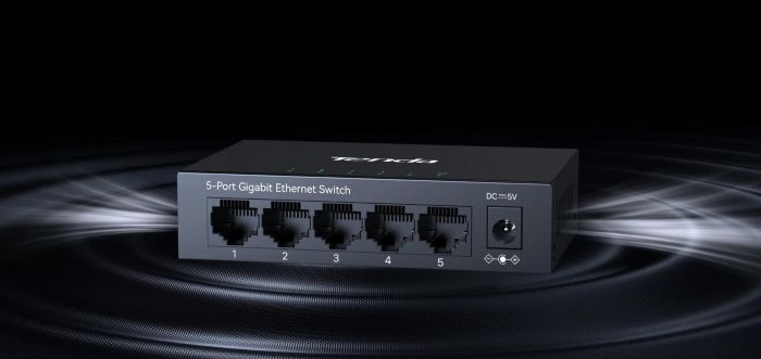 Комутатор TENDA TEG1005M 5xGE, Некерований