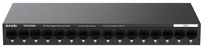 Комутатор TENDA TEG1016M 16xGE, Некерований