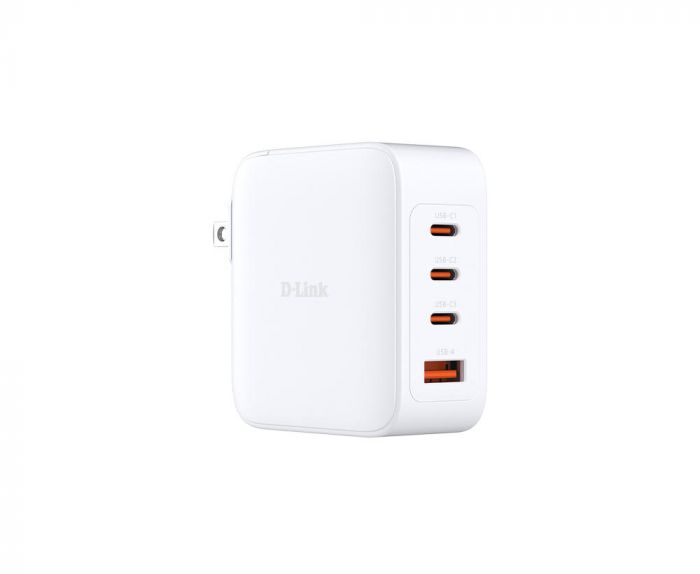 Зарядний пристрій мережевий D-Link DCF-141 140Вт GaN 3хUSB-С, 1xUSB-A, білий
