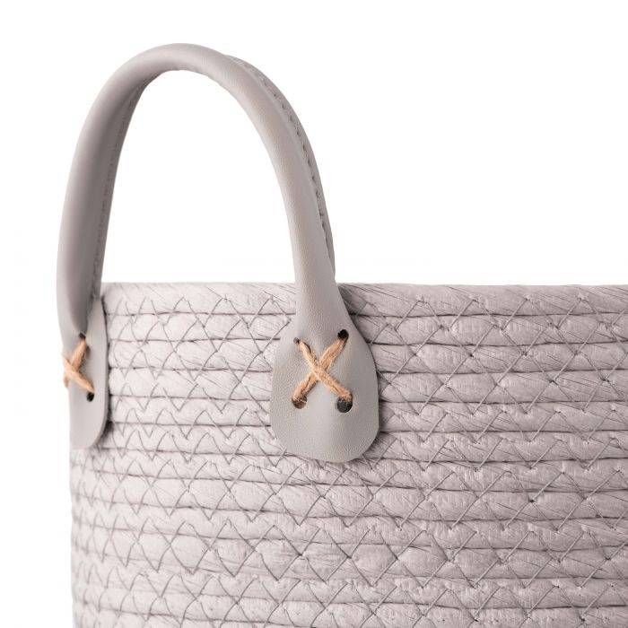 Кошик Ardesto Minimalism 23х23х19см, паперовий шпагат, рогожка, сірий