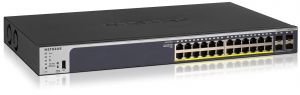 Комутатор NETGEAR GS728TPP 24xGE PoE, 4xSFP, 384Вт, Керований L2
