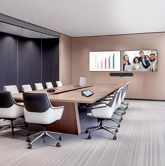 Відеотермінал Aver VB370A, Android 13, 4.5x Optical Zoom, 2 об'єктива 4K, PTZ, 14х Uni-mic, радіус дії 10 м, динаміки 2 х 6 Вт, Zoom Rooms, Dual Screen, чорний