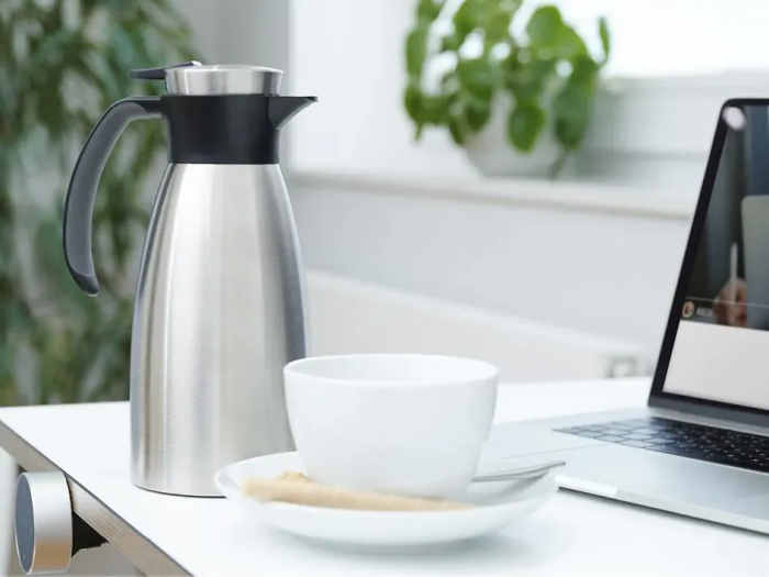 Термоглечик Tefal Soft Grip, 1.5л, нежавіюча сталь, пластик, чорний