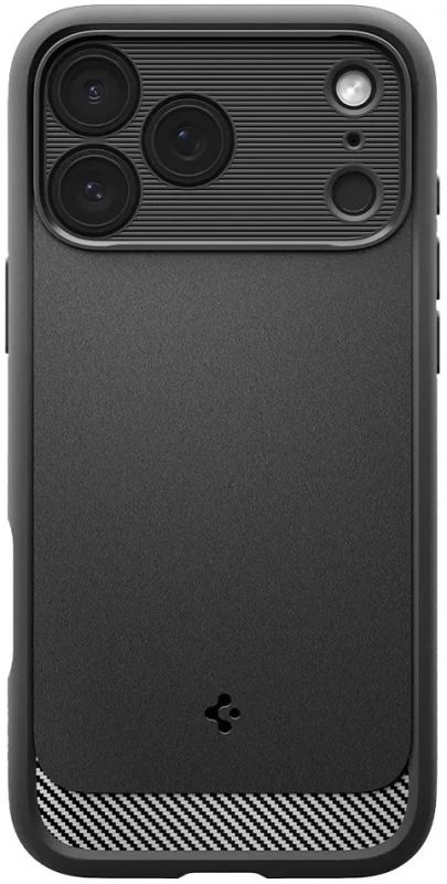 Чохол Spigen для iPhone 17 Pro, Rugged Armor MagFit, Matte Black