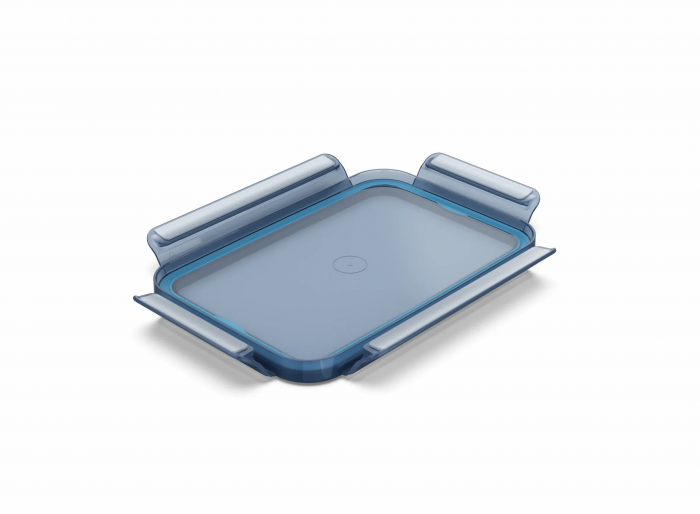 Контейнер Tefal Master Seal Eco 0,8л, прямокутний, пластик, прозорий, блакитний