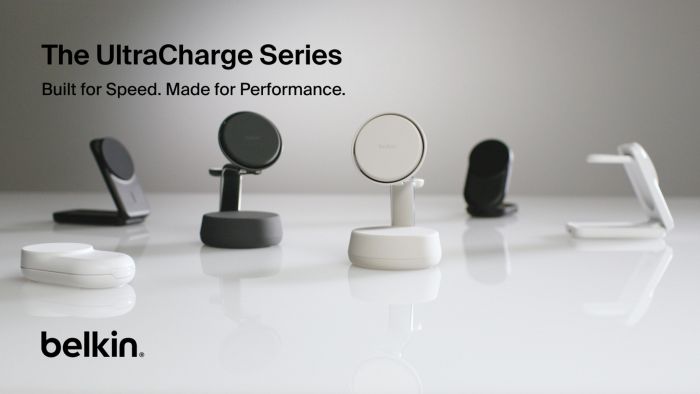 Зарядний пристрій бездротовий Belkin UltraCharge 2в1 Foldable Magnetic Charging 25Вт, чорний