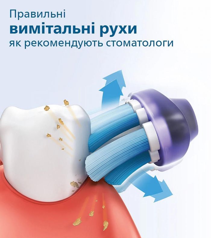 Щітка зубна електр. Philips, ProtectiveClean 5100, 62т. колив/хв, насадок-2, футляр, білий