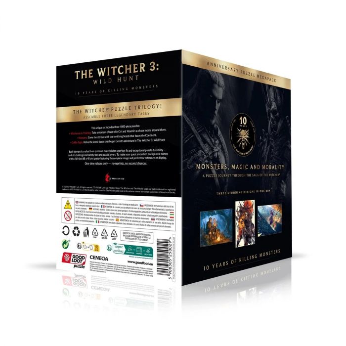 Пазл GoodLoot The Witcher 3 Wild Hunt 10 Years Of Killing Monsters Trilogy 3x1000 ел.