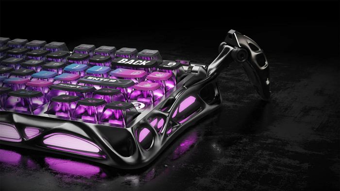 Клавіатура механічна GravaStar Mercury K1 Pro 80keys, GravaStar x Kailh Speedy Mint, BT/WL/USB, cyberpunk