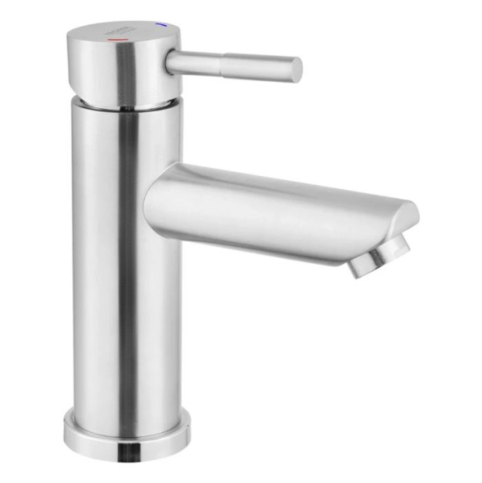 Набір для ванної кімнати, раковина, умивальник Adamant QUANTO 100, штучний камінь, прямокут., з сифоном Click-Clack + змішувач