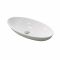 Раковина, умивальник Adamant ANDERE NEW, штучний камінь, овальна, без отвору для змішувача та переливу, 590х295х130мм, накладний, білий