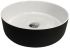 Раковина, умивальник Adamant ARENA, штучний камінь, кругла, без отвору для змішувача та переливу, 360х113мм, врезной, чорно-білий