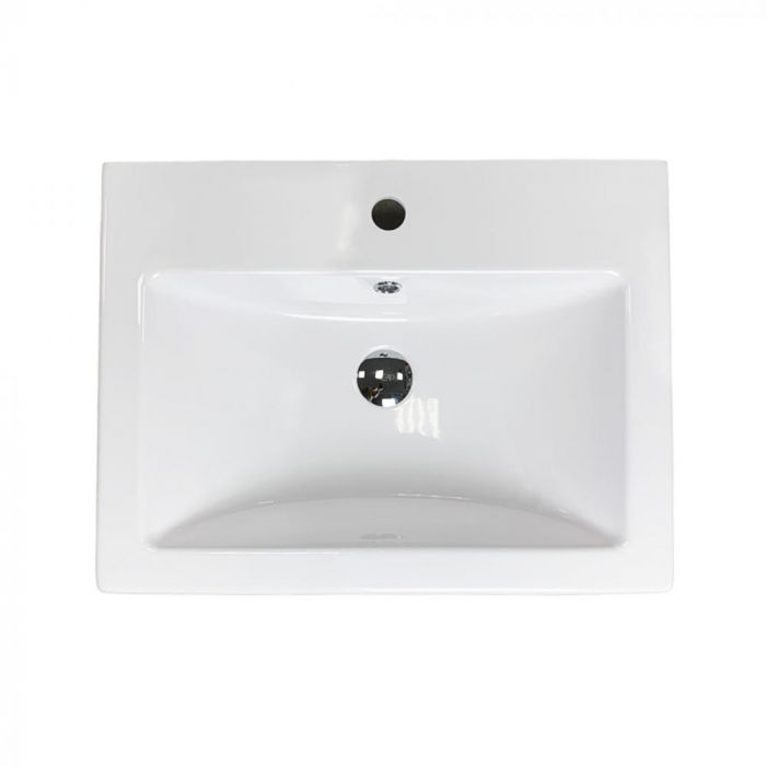 Раковина, умивальник Adamant CERS, штучний камінь, прямокут., з отвором для змішувача, з отвором для переливу, 495x390x158мм, накладний, білий