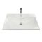 Раковина, умивальник Adamant Emil, штучний камінь, прямокут., з отвором для змішувача, з отвором для переливу, 595х455х138мм, накладний, білий