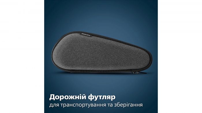 Бритва електр. Philips роторна Series 7000,  бритв.головок-3, Li-Ion, сух.+волог., тример,індикатор заряду, твердий чохол, синій
