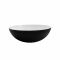 Раковина, умивальник Adamant KREIS, штучний камінь, кругла, без отвору для змішувача та переливу, 420х150мм, накладний, чорно-білий