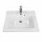 Раковина, умивальник Adamant QUANTO, штучний камінь, прямокут., з отвором для змішувача, з отвором для переливу, 600х447х140мм, накладний, білий